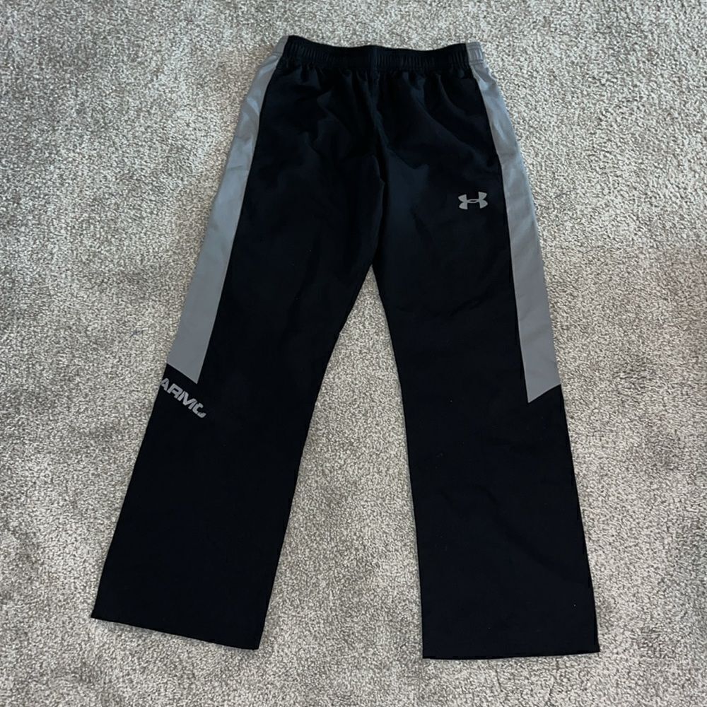 Mesh lined Under Armour boys youth track sweatpants jog jogger warm up pants MD